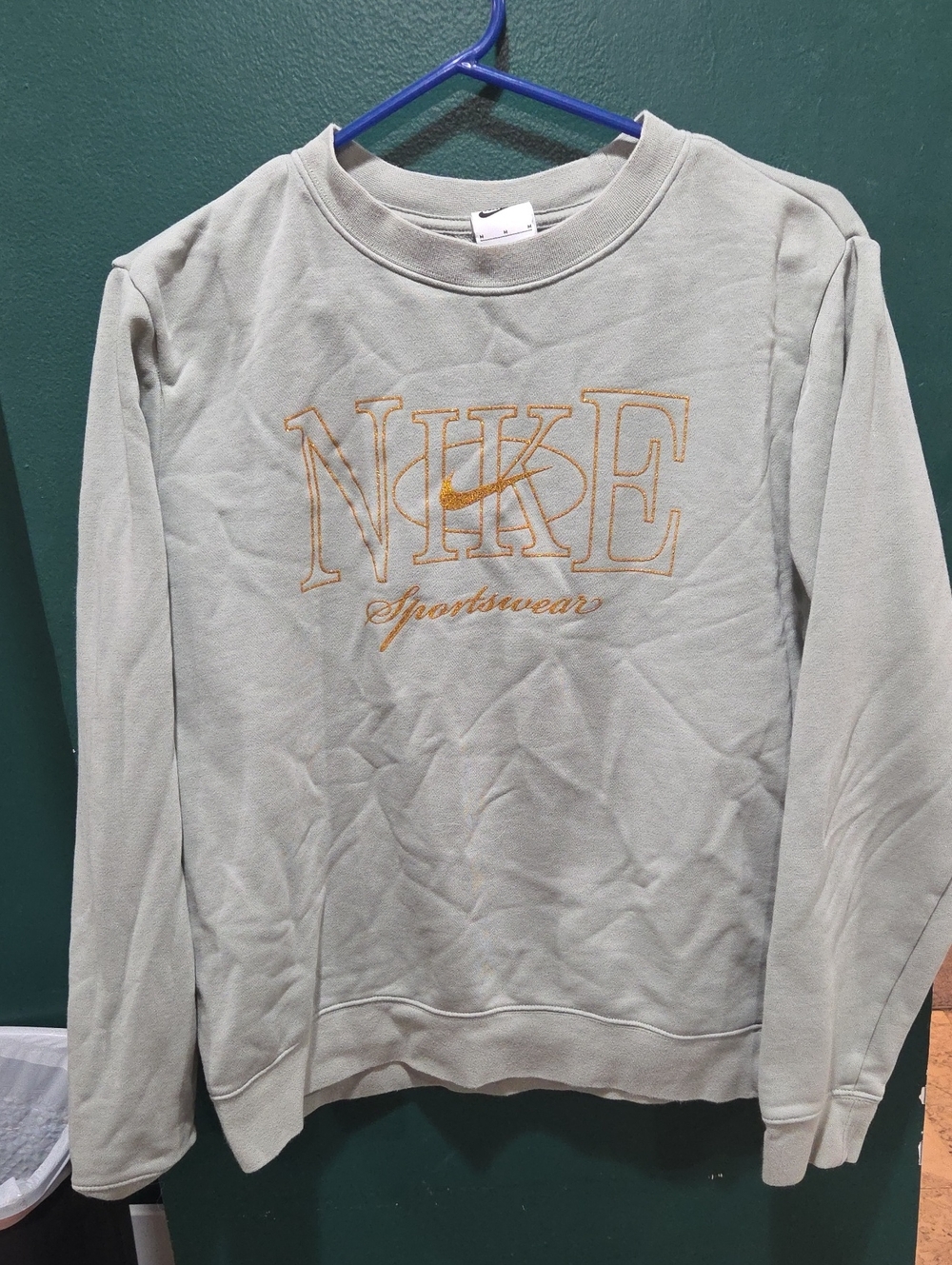 Nike Women’s Light Green Crewneck Sweatshirt - Wrinkly But Brand New!
